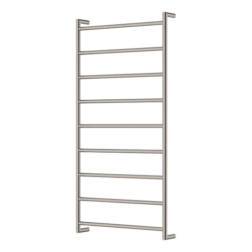 Kaya Round Heated Towel Brushed Nickel 9 Bars 600 x 1200 x 100mm [285261]