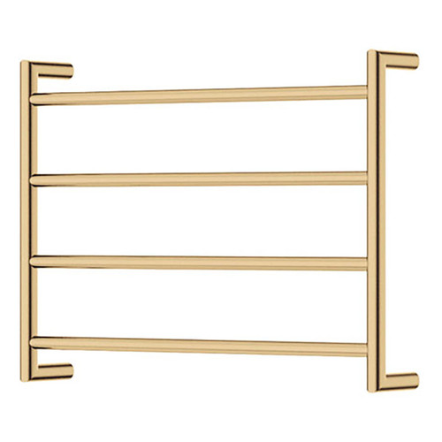 Kaya Round Heated Towel Urban Brass 4 Bars 600 x 450 x 100mm [285255]