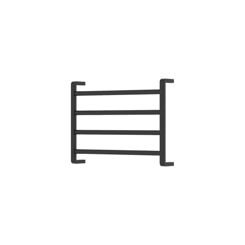 Koko Heated Towel Rail Matte Black 4 Bars 600 x 450 x 100mm [285276]