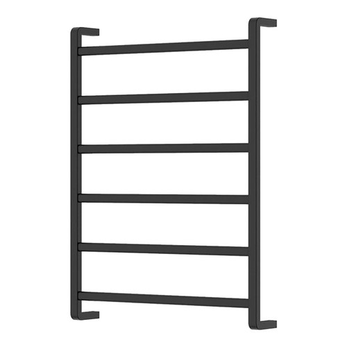 Koko Heated Towel Rail Matte Black 6 Bars 600 x 800 x 100mm [285277]