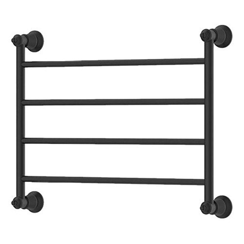 Lillian Heated Towel Rail Matte Black 4 Bars 600 x 458 x 95mm [285279]