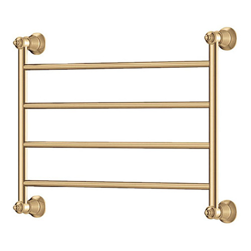 Lillian Heated Towel Rail Urban Brass 4 Bars 600 x 458 x 95mm [285287]