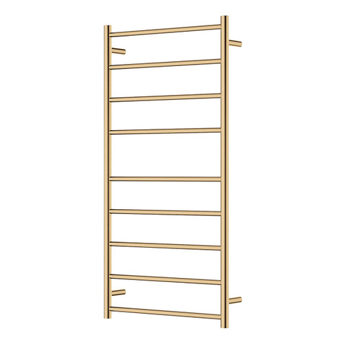 Isabella Heated Towel Rail Urban Brass 9 Bars 600 x 1200 x 122mm [285301]