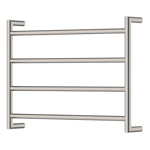 Kaya Round Heated Towel Brushed Nickel 4 Bars 600 x 450 x 100mm [285295]