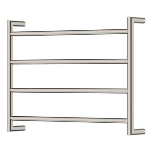 Kaya Round Heated Towel Brushed Nickel 4 Bars 600 x 450 x 100mm [285295]