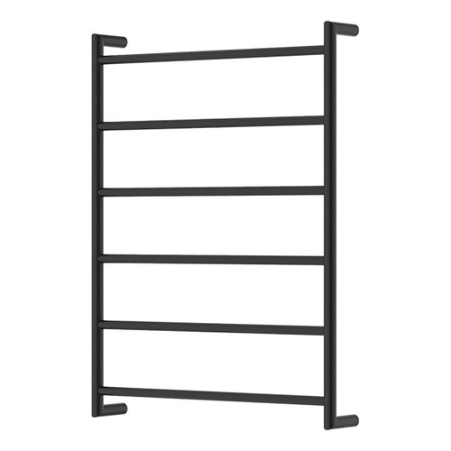 Kaya Round Heated Towel Matte Black 6 Bars 600 x 800 x 100mm [285283]
