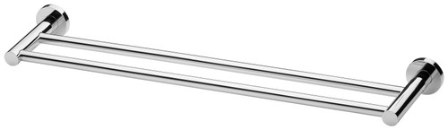 Radii Towel Rail Double 600mm Round Plate Chrome [130663]