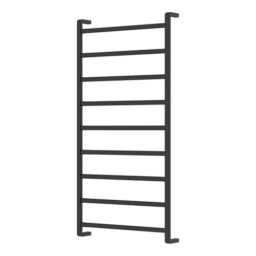 Koko Heated Towel Rail Matte Black 9 Bars 600 x 1200 x 100mm [285297]