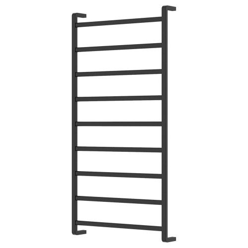 Koko Heated Towel Rail Matte Black 9 Bars 600 x 1200 x 100mm [285297]