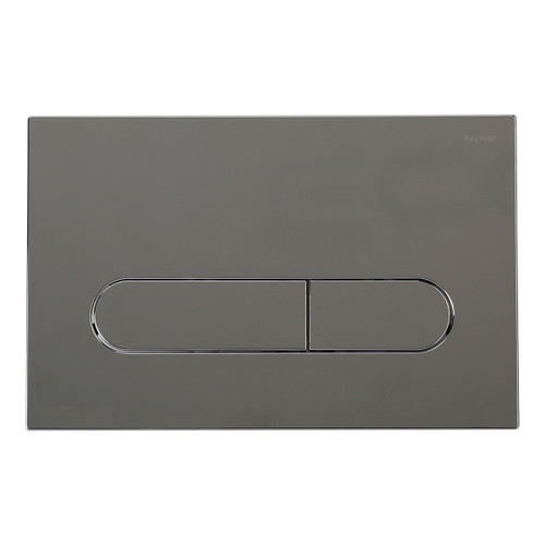 Wall Dual Flush Plate/Button Oval Matte Chrome [275329]