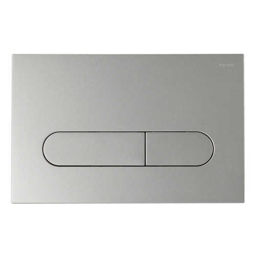 Wall Dual Flush Button Oval Matte Silver [285374]