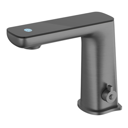 Claudia Sensor Basin Mixer with Black Glass Top 6Star Gunmetal [286667]