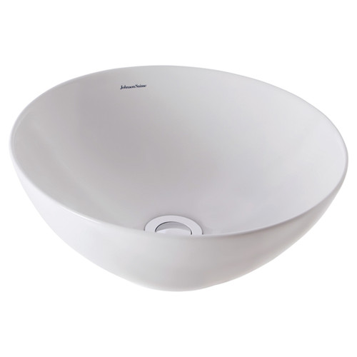 Venezia Bowl Countertop Basin 350 x 350mm 3 Tap Holes White with Chrome Pop-Up [198833]