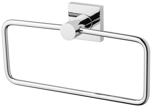 Radii Hand Towel Holder with Square Plate Chrome [130667]