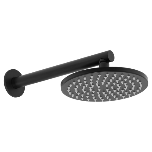 Venezia Overhead Rain Shower With 300Mm Wall Arm Matte Black [284246]