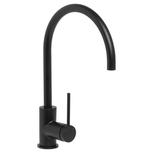 Venezia Gooseneck Sink Mixer Matte Black [284303]