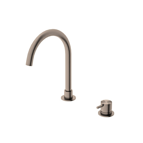 Mecca Hob Basin Mixer (Separate Round Spout) 6Star Brushed Bronze [284486]