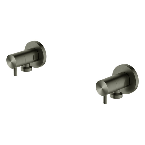 Modern Washing Machine Tap Set Graphite [284515]
