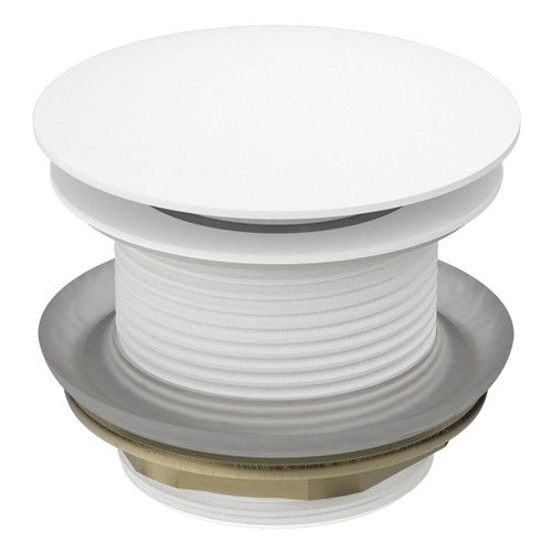 Pop Up Plug & Waste (Bath 40mm) with Removable Waste (No Overflow) Matte White [284502]