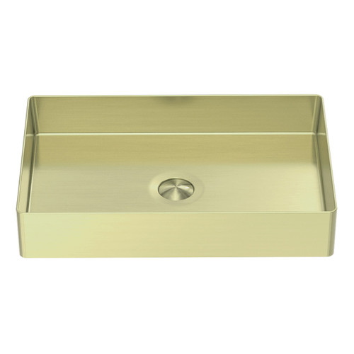 Stainless Steel Basin Rectangle 550W 352D 100H (No P&W) Brushed Gold [284494]