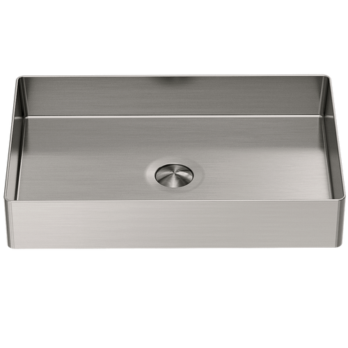 Stainless Steel Basin Rectangle 550W 352D 100H (No P&W) Brushed Nickel [284474]