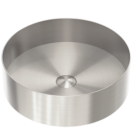 Stainless Steel Basin Round 400mm (No P&W) Brushed Nickel [284522]