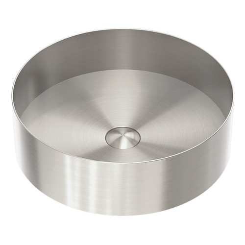 Stainless Steel Basin Round 400mm (No P&W) Brushed Nickel [284522]