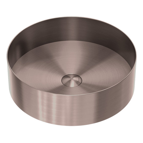Round Stainless Steel Basin 400mm No Plug and Waste Brushed Bronze [284566]