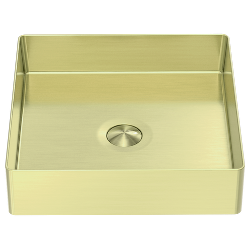 Stainless Steel Basin Square 400mm (No P&W) Brushed Gold [284493]