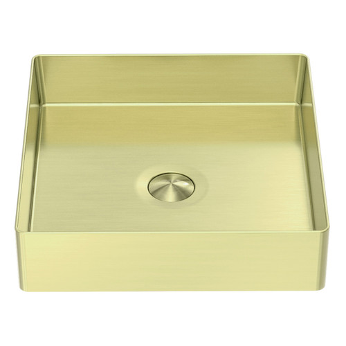 Stainless Steel Basin Square 400mm No Plug and Waste  Brushed Gold [284493]