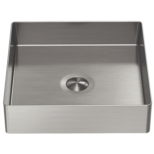 Stainless Steel Basin Square 400mm (No P&W) Brushed Nickel [284552]