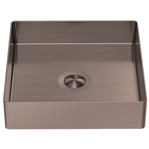 Stainless Steel Basin Square 400mm (No P&W) Brushed Bronze [284507]