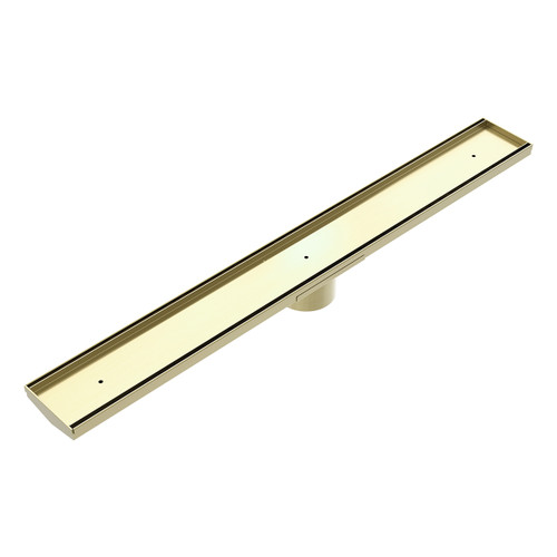 Tile Insert V Channel 900 x 106mm Floor Grate 90mm Outlet Brushed Gold [284551]