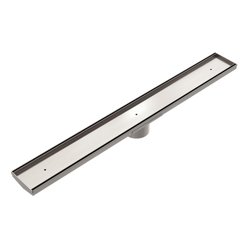 Tile Insert V Channel 900 x 106mm Floor Grate 90mm Outlet Brushed Nickel [284521]