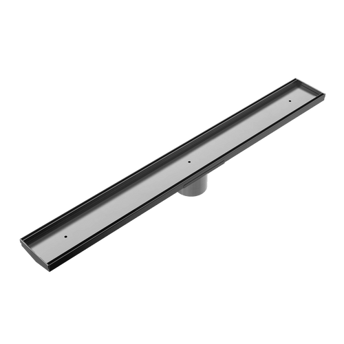 Floor Grate Tile Insert V Channel (89mm Outlet & Hole Saw) 900L 82W Gunmetal [284504]