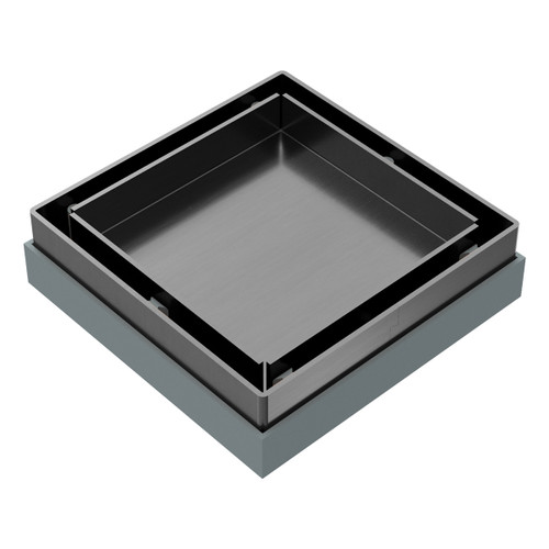 Floor Grate/Waste Tile Insert 100mm Square 50mm Outlet  Outlet Gunmetal [284583]