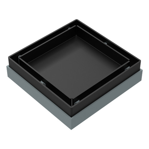 Floor Grate/Waste Tile Insert 100mm Square 50mm Outlet Matte Black [284533]