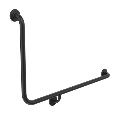Care Support Grab Rail 90 Degree 960 x 600 Angled Right Matte Black [287254]
