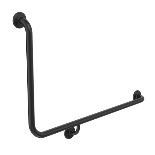 Care Support Grab Rail 90 Degree 960 x 600 Angled Right Matte Black [287254]