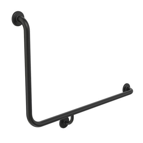 Care Support Grab Rail 90 Degree 960 x 600 Angled Right Matte Black [287254]
