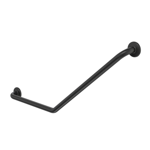 Care Support Grab Rail 140 Degree 450 x 700 Angled Left Matte Black [287264]