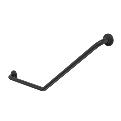 Care Support Grab Rail 140 Degree 450 x 700 Angled Left Matte Black [287264]