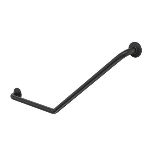 Care Support Grab Rail 140 Degree 450 x 700 Angled Left Matte Black [287264]