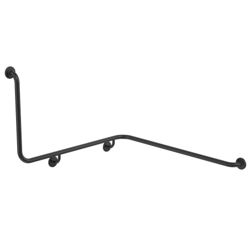 Care Support Grab Rail 90 Degree 1110 x 1030 x 600 Angled Left Matte Black [287282]