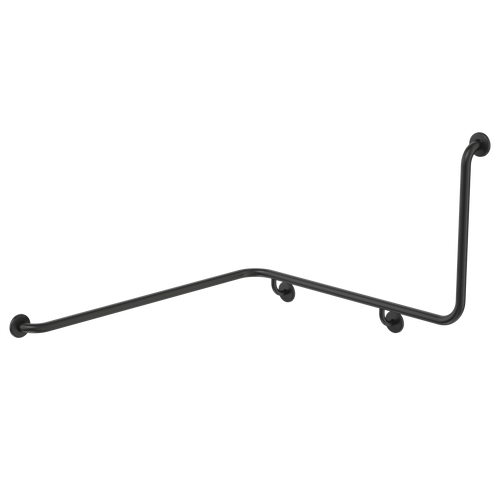 Care Support Grab Rail 90 Degree 1110 x 1030 x 600 Angled Right Matte Black [287295]