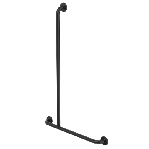Care Support Grab Rail 1100 x 700 T-Bar Left Matte Black [287306]