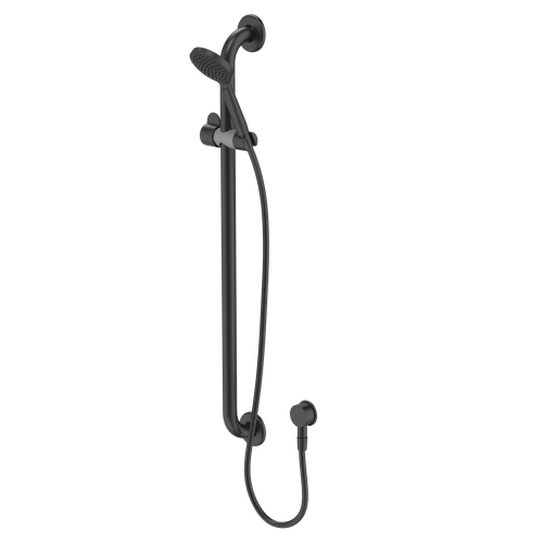 Care Support Shower Set 900mm Rail Matte Black [287309]