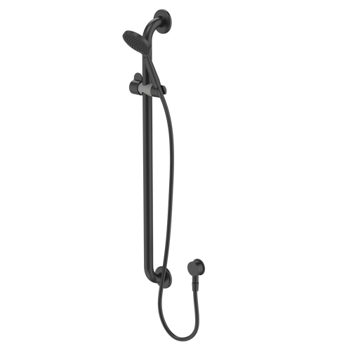 Care Support Shower Set - 900mm Rail Matte Black [287309]