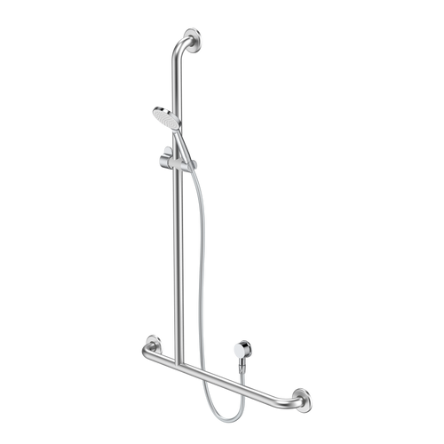 Care Support Shower Set with Inverted T Rail LH Chrome [287285]