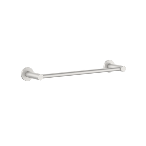 Round Single Towel Rail 300mm Brushed Nickel [287316]